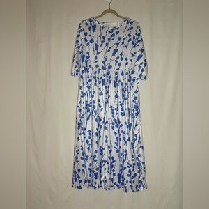 Blue Floral Maxi Dress